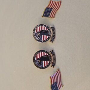 United States Army Veteran Lapel Pin 4 Pc Set New No Tag